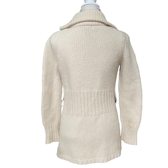 Gap Wool & Agora Blend Chunky Knit Minimalist Open Front Cardigan Size: M - Picture 5 of 10